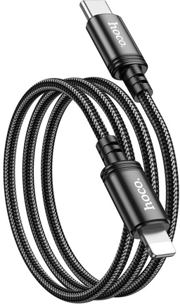 Кабель Hoco X89 Wind iP USB-C-Lightning (m) 1м черный коробка