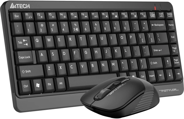 Клавиатура + мышь A4Tech Fstyler FG1110 клав:черный/серый мышь:черный/серый USB беспроводная Multimedia (FG1110 GREY)
