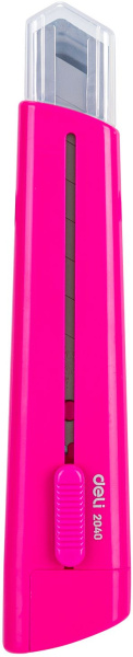 Нож канцелярский Deli E2040pink Rio 100мм шир.лез.18мм фиксатор сталь розовый блистер