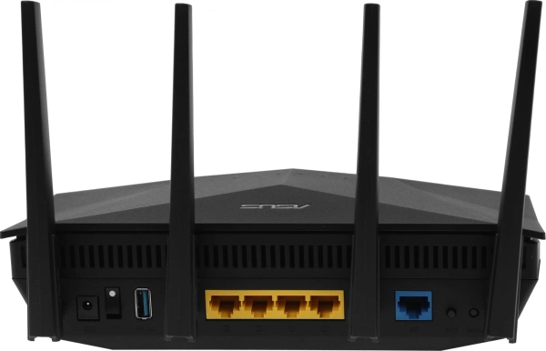 Роутер беспроводной Asus RT-AX5400 AX5400 10/100/1000 черный комп.:устройство/крепления/адаптер