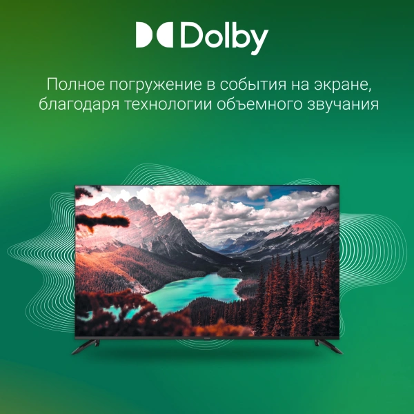 Телевизор LED Digma 65" DM-LED65UBB40 Smart Салют ТВ Frameless черный/4K Ultra HD/DVB-T/60Hz/DVB-T2/