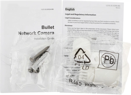 Камера видеонаблюдения IP Dahua DH-IPC-HFW1430DS1P-SAW-0280B Wi-Fi 2.8-2.8мм цв. корп.:белый/черный
