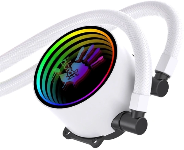 Система водяного охлаждения Bloody BD-LC240ARGB1 ARGB Soc-AM5/AM4/1200/1700/1851 белый 4-pin 22-35dB Al+Cu LCD 260W 1200gr Ret (BD-LC240ARGB1-WH)