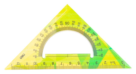 Набор линеек Deli EH649 пластик дл.15см ассорти компл.:лин.15см./треуг.2шт пластиковый пакет с европодв.