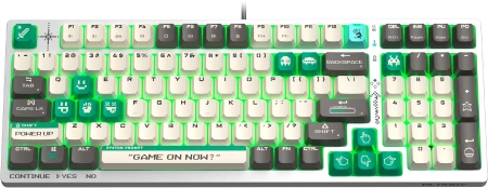 Клавиатура A4Tech Bloody S98 Pixels Green механическая белый/бежевый USB for gamer LED (S98)