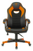 Кресло игровое Zombie GAME 16 черный/оранжевый текстиль/эко.кожа крестов. пластик