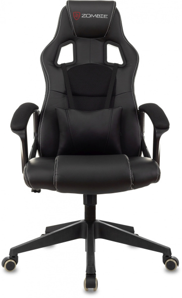Кресло игровое Zombie Arena черный эко.кожа/ткань крестов. пластик