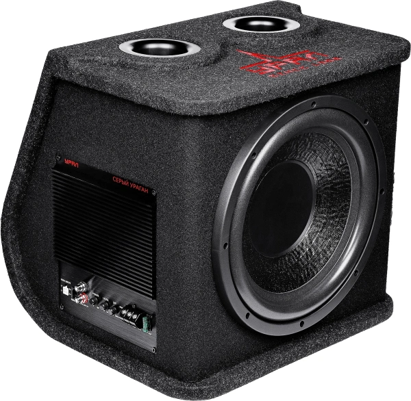 Сабвуфер автомобильный Ural АС-У12А СЕРЫЙ 300Вт активный (30см/12")