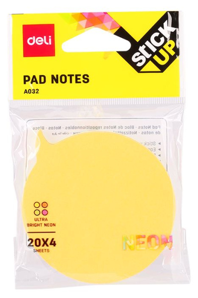 Закладки самокл. бумажные Deli EA03202 76х76мм 4цв.в упак. 20лист