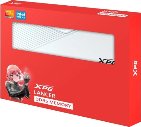 Память DDR5 2x16GB 6000MHz A-Data AX5U6000C3016G-DCLAWH XPG Lancer RTL PC5-48000 CL30 DIMM 288-pin 1.35В kit dual rank с радиатором Ret