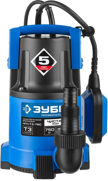 Насос дренажный Зубр НПЧ-Т3-750 750Вт 12600л/час