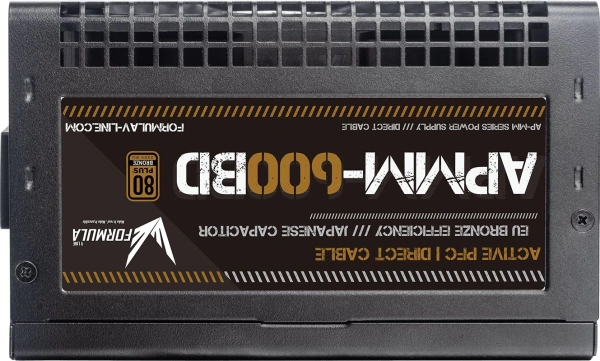 Блок питания Formula ATX 600W APMM-600BD 80+ bronze (20+4pin) APFC 120mm fan 5xSATA RTL