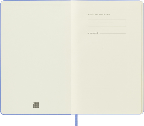 Блокнот Moleskine CLASSIC QP062B42 Large 130х210мм 240стр. нелинованный твердая обложка голубая гортензия