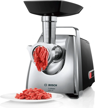 Мясорубка Bosch ProPower MFW67450 2000Вт черный/серебристый