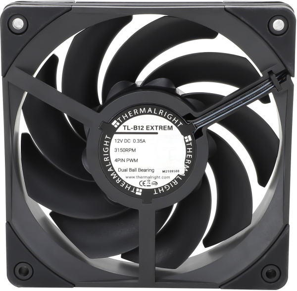 Вентилятор для корпуса Thermalright TL-B12 Extrem 120х120x25.6 черный 4-pin 40.5дБ (TL-B12-EXTREM) Ret