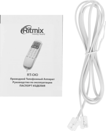 Телефон проводной Ritmix RT-010 белый