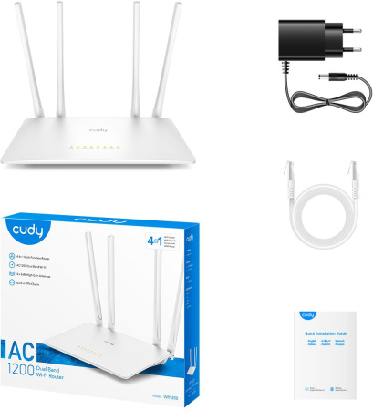Роутер беспроводной Cudy WR1200 AC1200 Wi-Fi белый