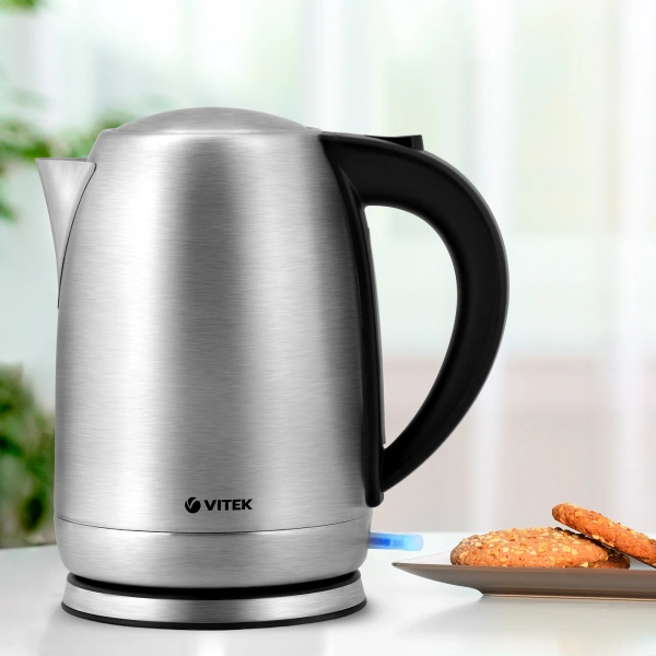 Чайник электрический Vitek VT-7033 1.7л. 2200Вт сталь корпус: металл/пластик