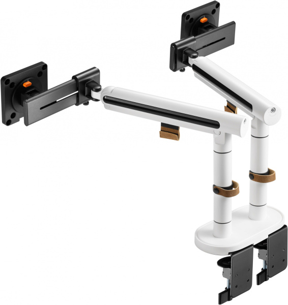 Кронштейн для мониторов Ultramounts UM727W белый 17"-32" макс.9кг крепление к столешнице поворот и н