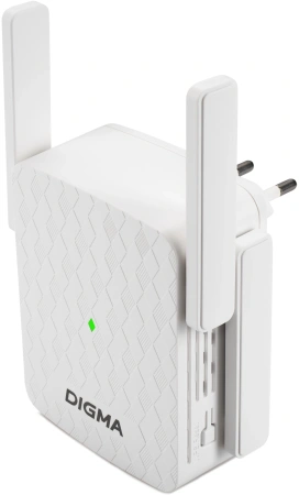 Повторитель беспроводного сигнала Digma D-WR310 (D-WR310V2) N300 Wi-Fi белый