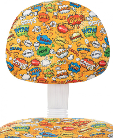 Кресло детское Бюрократ KD-3/WH/ARM оранжевый бэнг крестов. пластик пластик белый