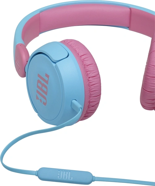 Гарнитура накладные JBL JR310 1м голубой/розовый проводные оголовье (JBLJR310BLU)
