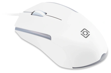 Мышь Оклик 245M белый оптическая (1000dpi) USB (3but)