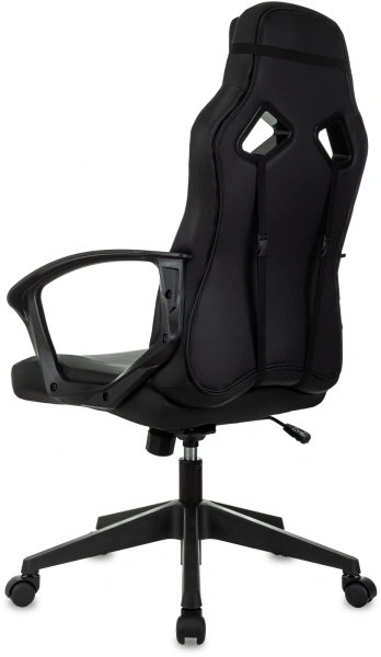 Кресло игровое Zombie 300 черный/красный эко.кожа крестов. пластик