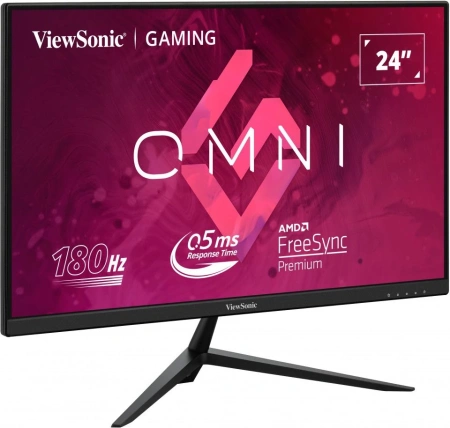 Монитор ViewSonic 24" VX2428 черный IPS LED 16:9 HDMI M/M матовая 250cd 178гр/178гр 1920x1080 180Hz FreeSync Premium DP FHD 3.1кг