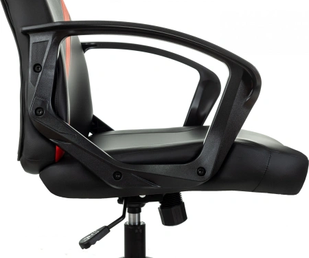 Кресло игровое Zombie 300 черный/красный эко.кожа крестов. пластик