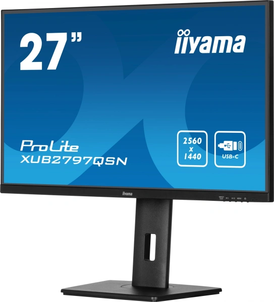 Монитор Iiyama 27" ProLite XUB2797QSN-B1 черный IPS LED 16:9 HDMI M/M матовая HAS Piv 1300:1 250cd 178гр/178гр 2560x1440 100Hz DP Quad HD 2K (1440p) USB 6.1кг