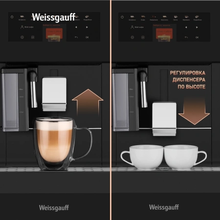Кофемашина Weissgauff WCMI-576 Touch Cappuccino 1400Вт черный
