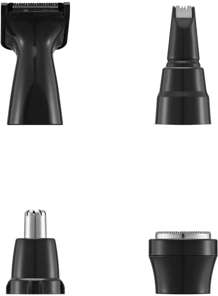 Триммер Kitfort КТ-4133 черный/серебристый (насадок в компл:4шт)