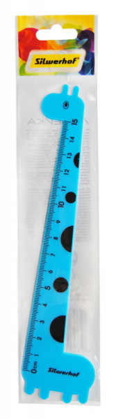 Линейка Silwerhof Zoo 160188 пластик дл.15см