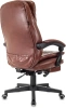 Кресло руководителя Бюрократ T-9950MSG-F коричневый эко.кожа крестов. пластик подст.для ног