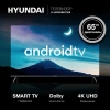 Телевизор LED Hyundai 65" H-LED65BU7009 Smart Android TV Frameless Metal черный/черный/4K Ultra HD/D