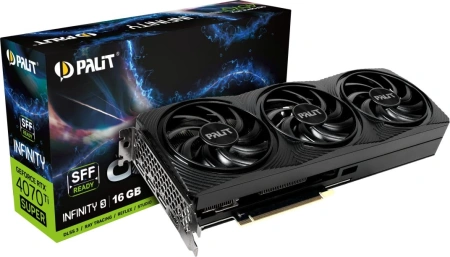 Видеокарта Palit PCI-E 4.0 RTX4070Ti SUPER Infinity 3 OC NVIDIA GeForce RTX 4070TI Super 16Gb 256bit GDDR6X 2340/21000 HDMIx1 DPx3 HDCP Ret