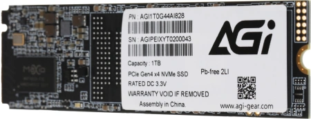Накопитель SSD AGi PCIe 4.0 x4 1TB AGI1T0G44AI828 AI828 M.2 2280