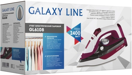 Утюг Galaxy Line GL 6108 2400Вт фиолетовый/белый
