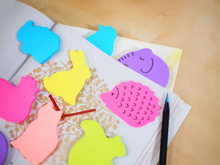 Блок самоклеящийся бумажный Stick`n 21780 50лист. фиолетовый 1цв.в упак. "слон"