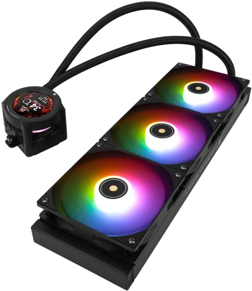 Система водяного охлаждения Thermalright Core Vision 360 ARGB Soc-AM5/AM4/1200/1700/1851 черный 4-pin 27.7dB Al LCD Ret (C-VISION-360-BL-ARGB)