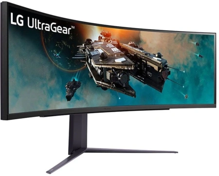 Монитор LG 49" UltraGear 49GR85DC-B черный VA LED 32:9 HDMI матовая HAS Piv 3000:1 450cd 178гр/178гр 5120x1440 240Hz FreeSync Premium Pro DP 2K USB 15.1кг