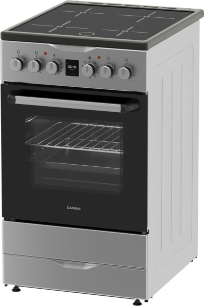 Плита Электрическая Darina PLS ECI 241 616 1S серебристый/черный стеклокерамика (без крышки)