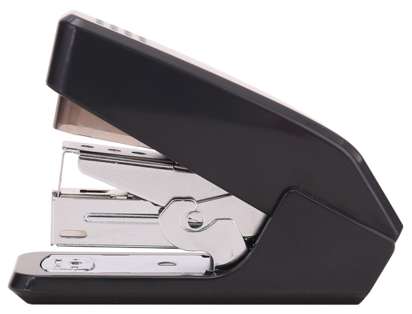 Степлер Deli E0466BLCK Pro 24/6 26/6 (30листов) встроенный антистеплер черный 50скоб закрытый