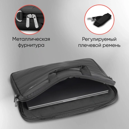 Сумка для ноутбука 15.6" PC Pet PCP-15601BK черный нейлон