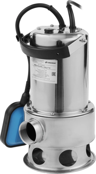 Насос дренажный Джилекс Фекальник 200/7Н 450Вт 12000л/час (в компл.:Переходник "Елочка" на три размера шланга 25/32/40мм) (5305)