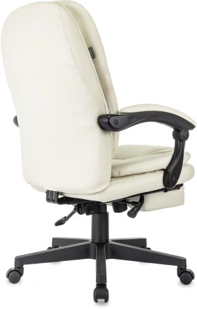 Кресло руководителя Бюрократ CH-868N-BF слоновая кость эко.кожа крестов. пластик подст.для ног