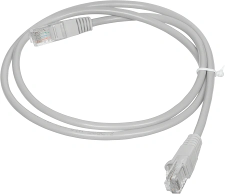 Патч-корд KingPrice KP-PC-c5e-1m-g 1Гбит/с UTP 4 пары cat.5E CCA molded 1м серый RJ-45 (m)-RJ-45 (m)