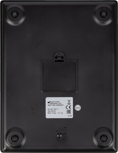 Весы кухонные электронные Beurer KS34 XL макс.вес:15кг черный