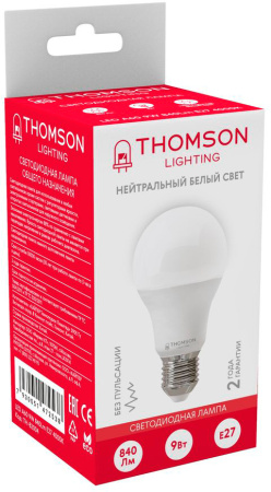 Лампа светодиодная Thomson TH-B2024 10Вт цок.:E27 свеча 220B 4000K св.свеч.бел.нейт. Candle (упак.:1шт)